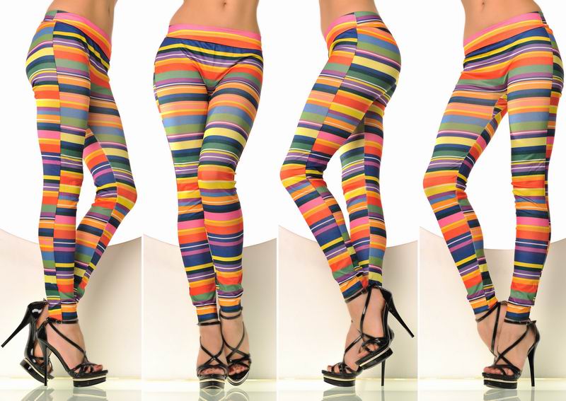 Sexy Colourful Stripe Leggings